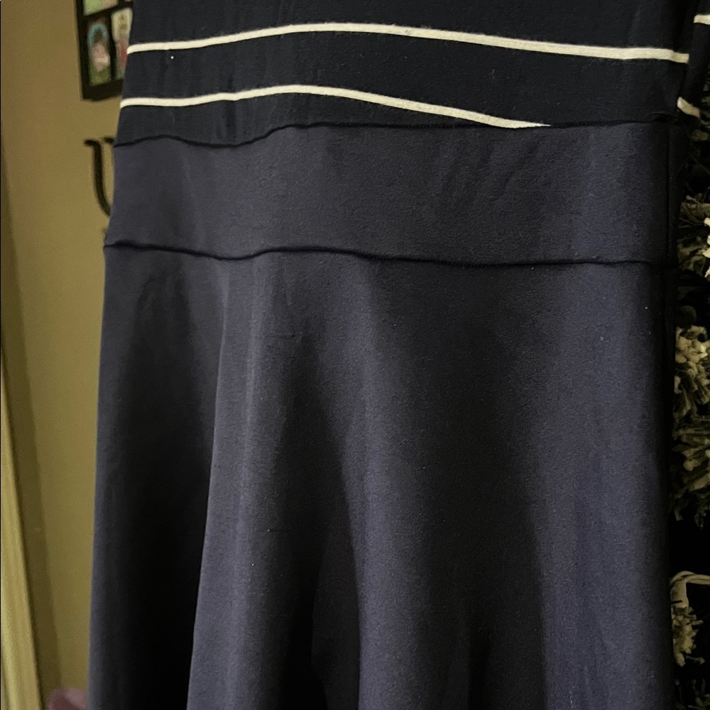 Navy Striped juniors Dress - Picture 2 of 8